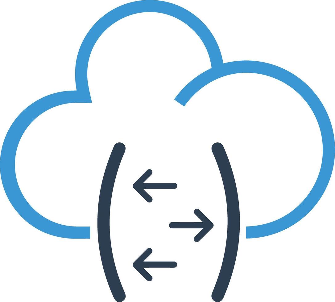 Cloud icon symbol image. Illustration of the hosting storage design image vector