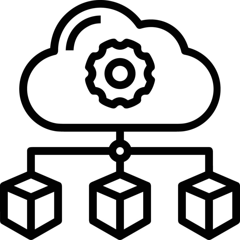 Cloud icon symbol image. Illustration of the hosting storage design image vector