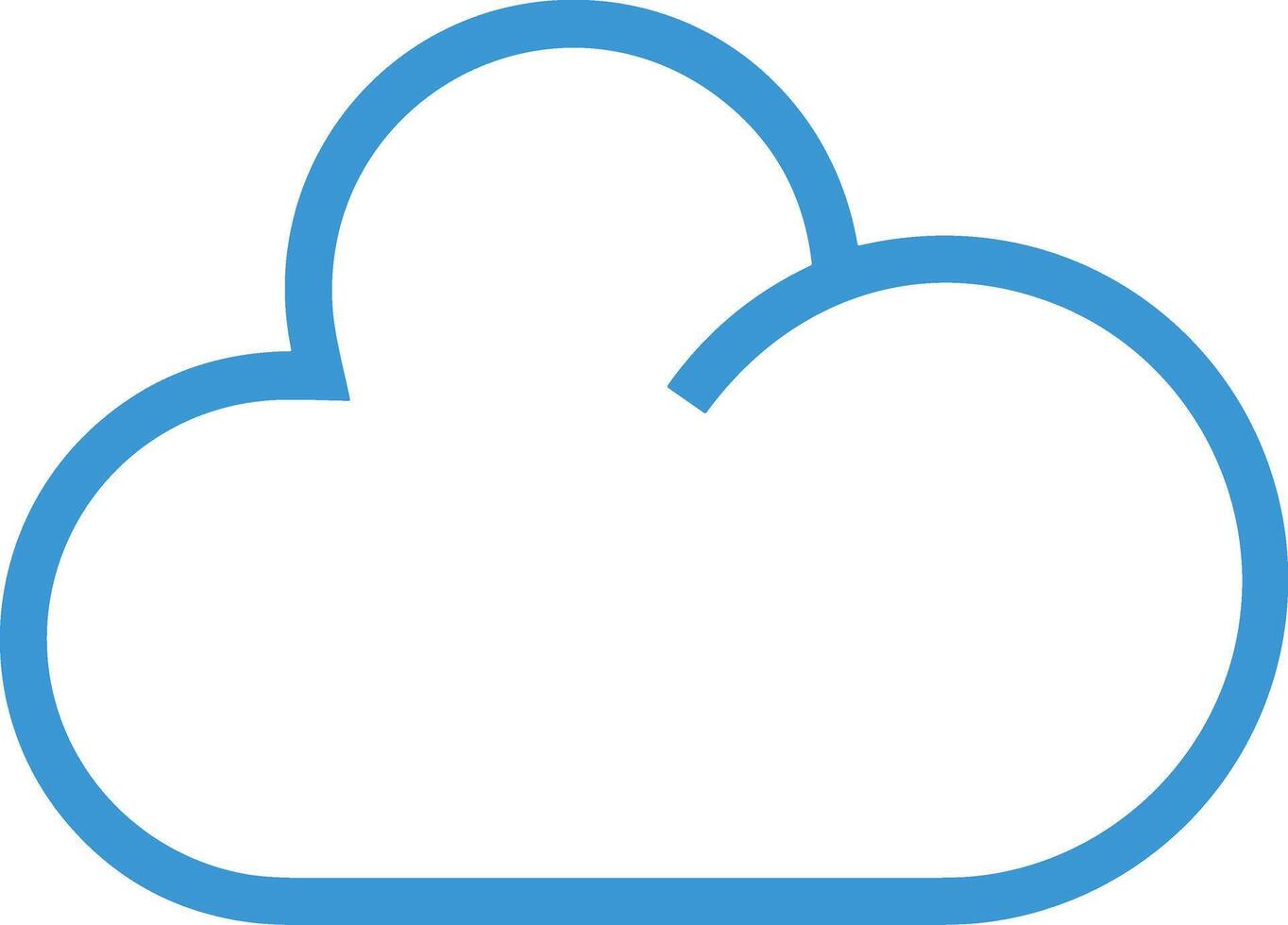 Cloud icon symbol image. Illustration of the hosting storage design image vector