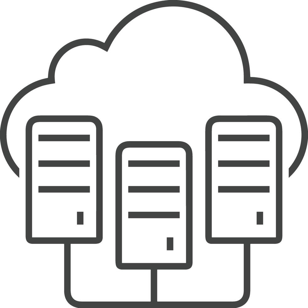 Cloud icon symbol image. Illustration of the hosting storage design image vector