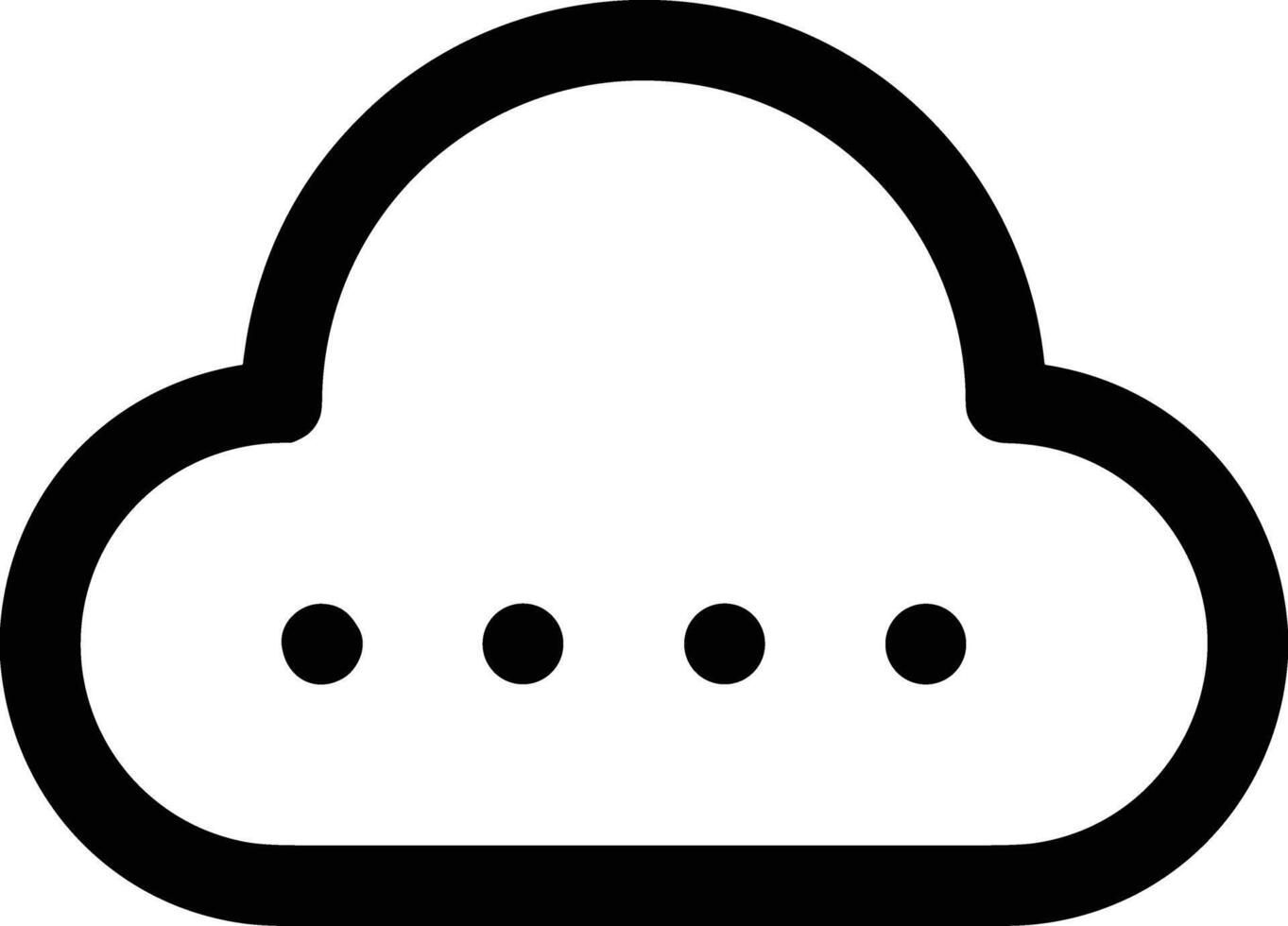 Cloud icon symbol image. Illustration of the hosting storage design image vector