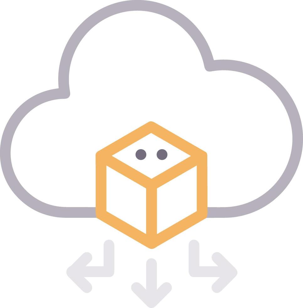 Cloud icon symbol image. Illustration of the hosting storage design image vector