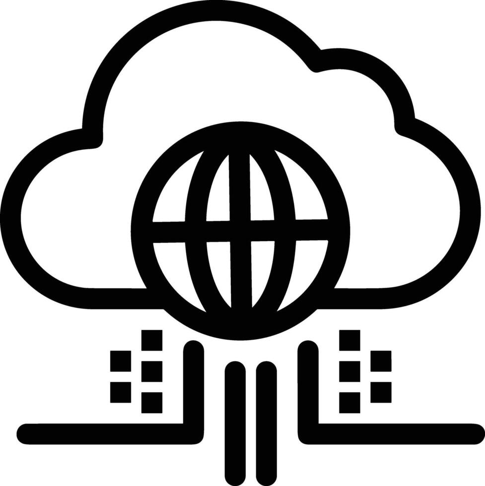 Cloud icon symbol image. Illustration of the hosting storage design image vector