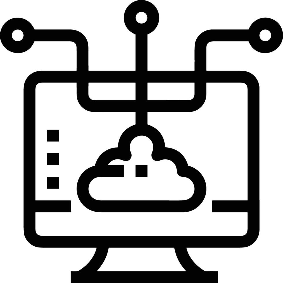 Cloud icon symbol image. Illustration of the hosting storage design image vector