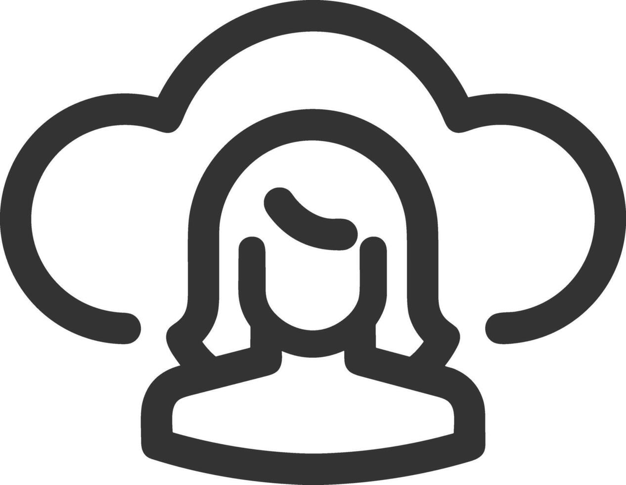 Cloud icon symbol image. Illustration of the hosting storage design image vector