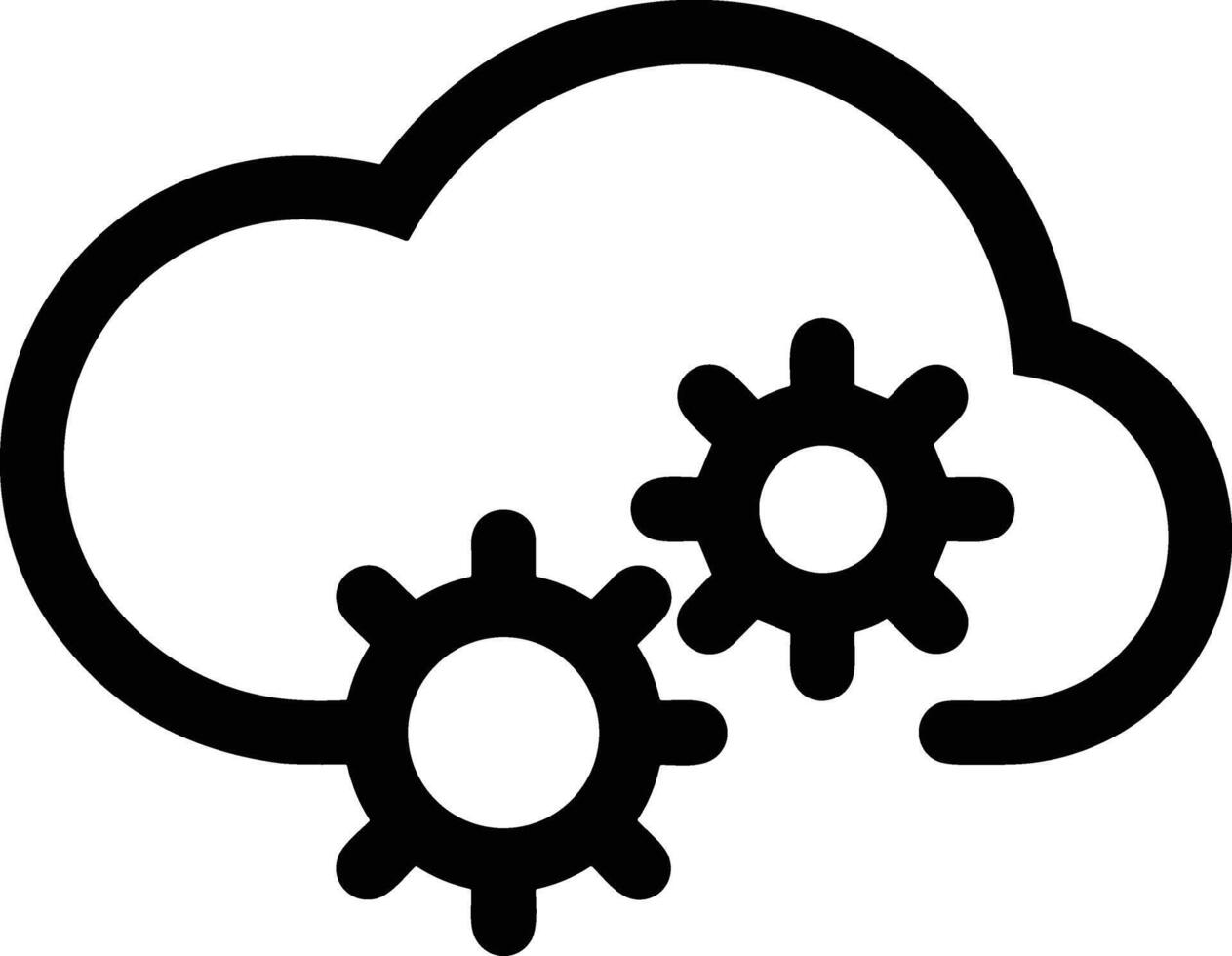 Cloud icon symbol image. Illustration of the hosting storage design image vector