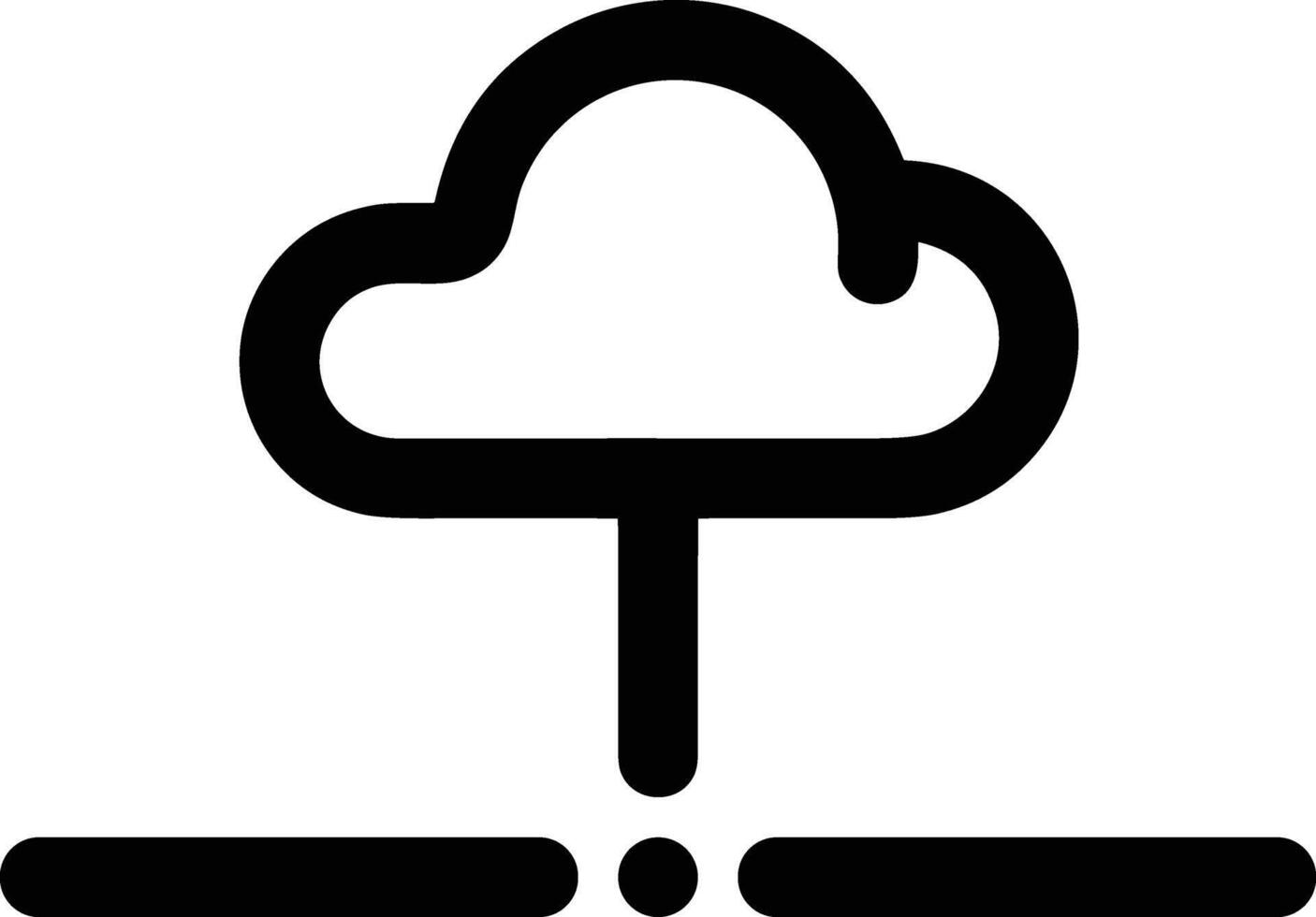 Cloud icon symbol image. Illustration of the hosting storage design image vector