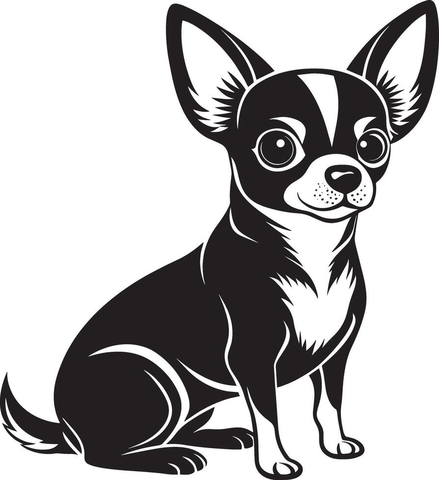 Chihuahua dog - illustration isolated white background vector