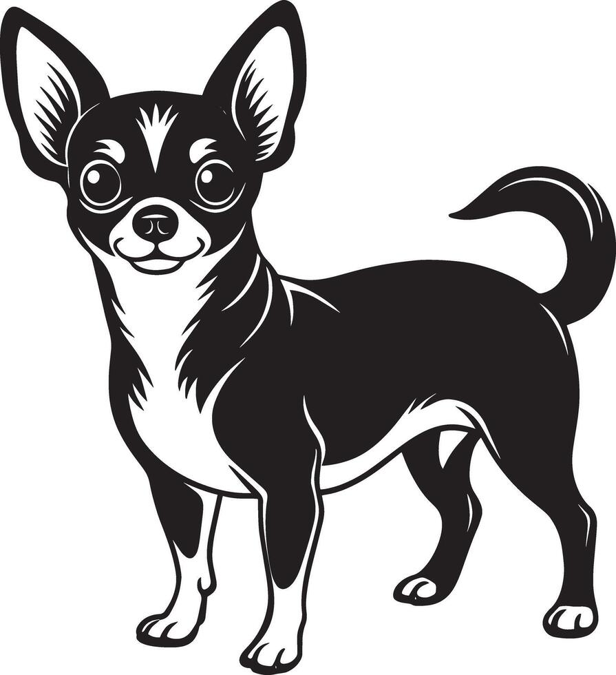 chihuahua perro - ilustración aislado blanco antecedentes vector