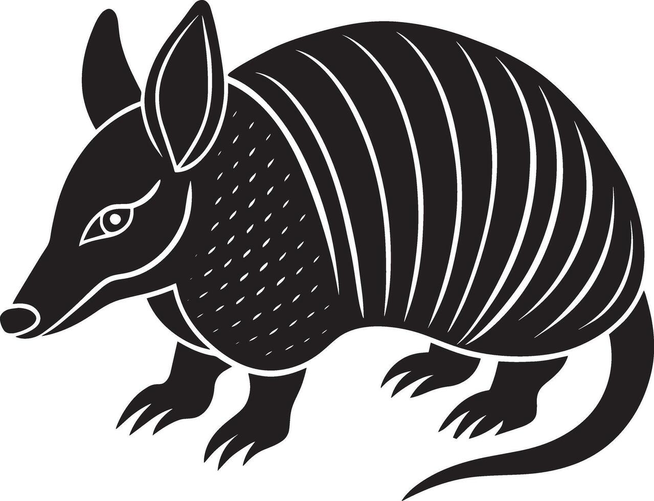 ilustración de un armadillo aislado en un blanco antecedentes. vector