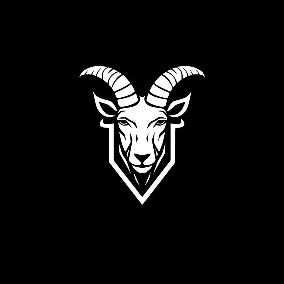 Goat - Black and White Isolated Icon - illustration vector