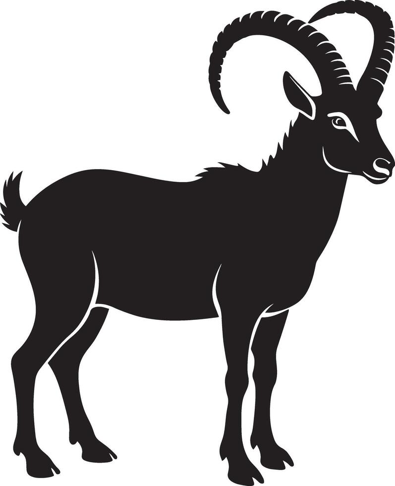 silhouette of a goat. illustration vector