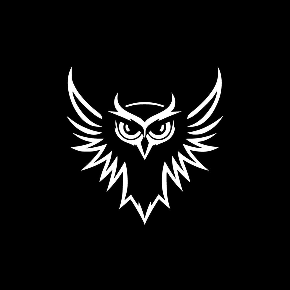 Owl, Minimalist and Simple Silhouette - illustration vector