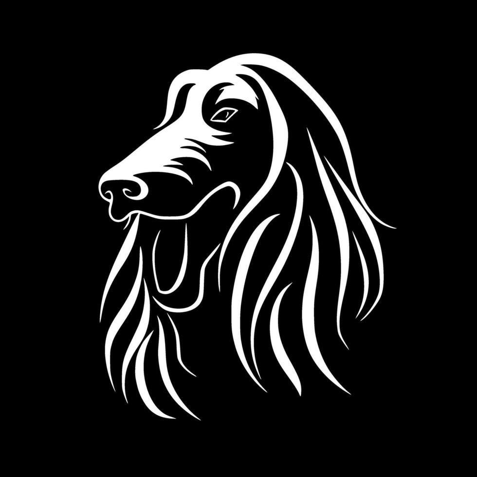 Afghan Hound - Minimalist and Flat Logo - illustration vector