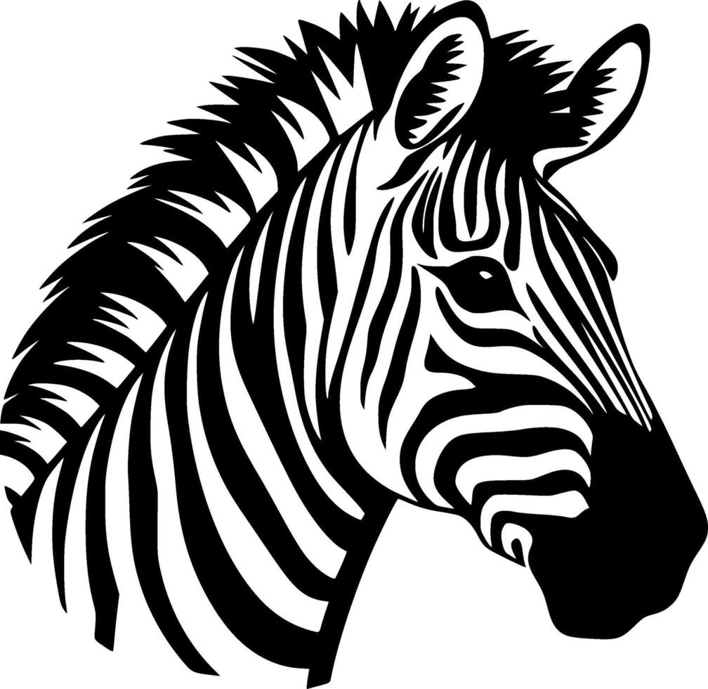 Zebra - Minimalist and Flat Logo - illustration vector