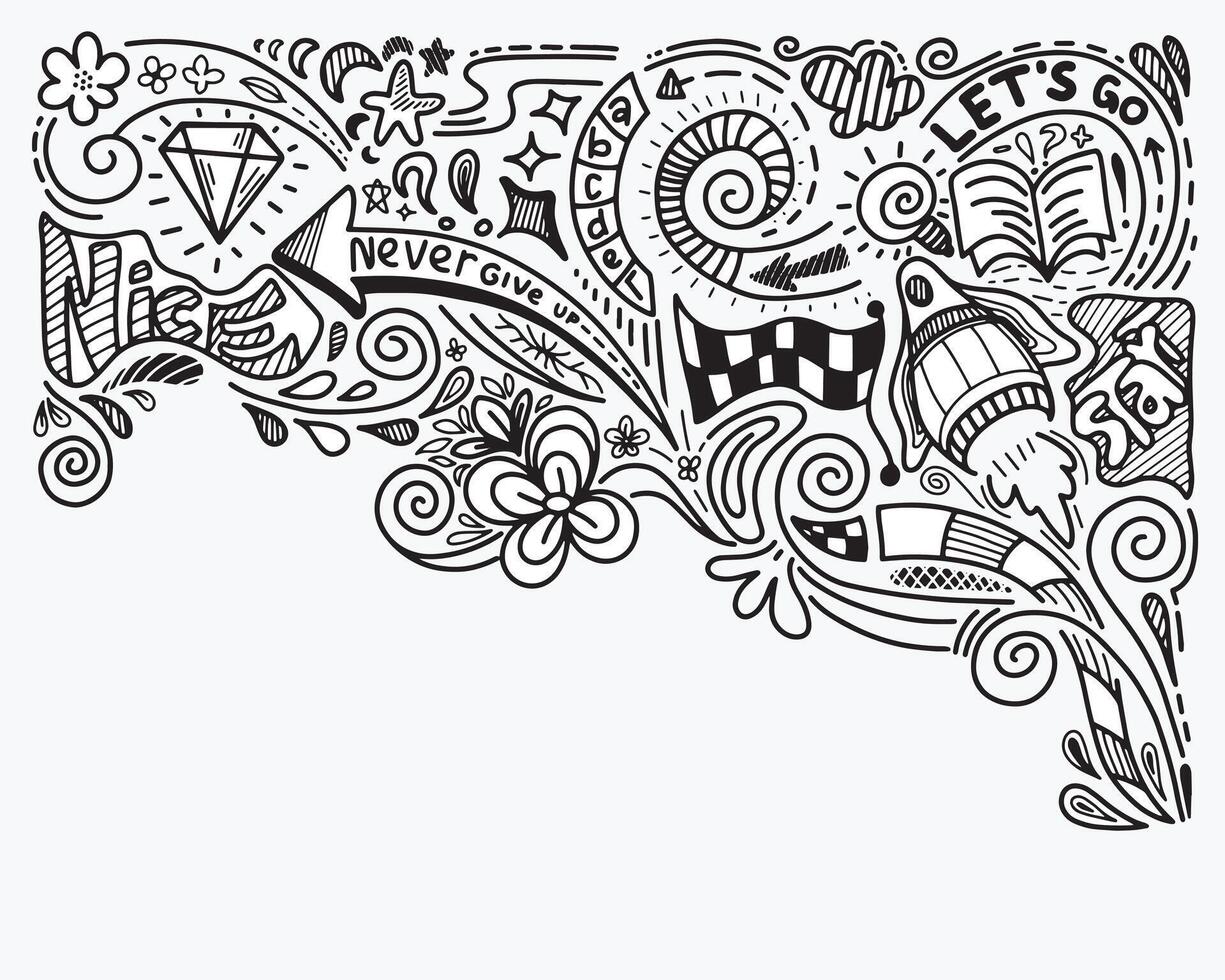 Hand drawn creative art doodle design concept, business concept illustration and it can also be for wall graffiti art. vector