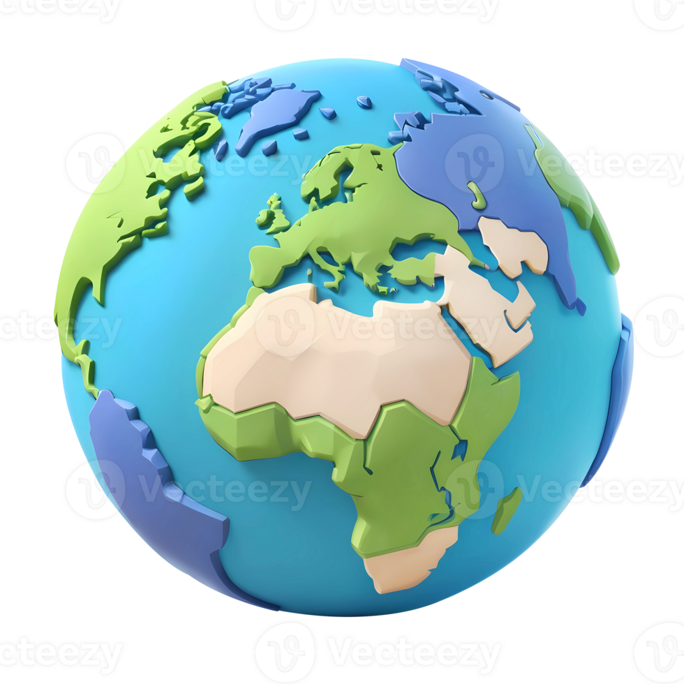 3d rendering planet earth png