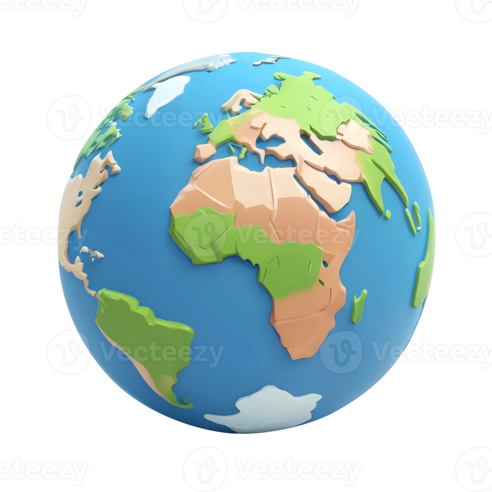 3d rendering planet earth png