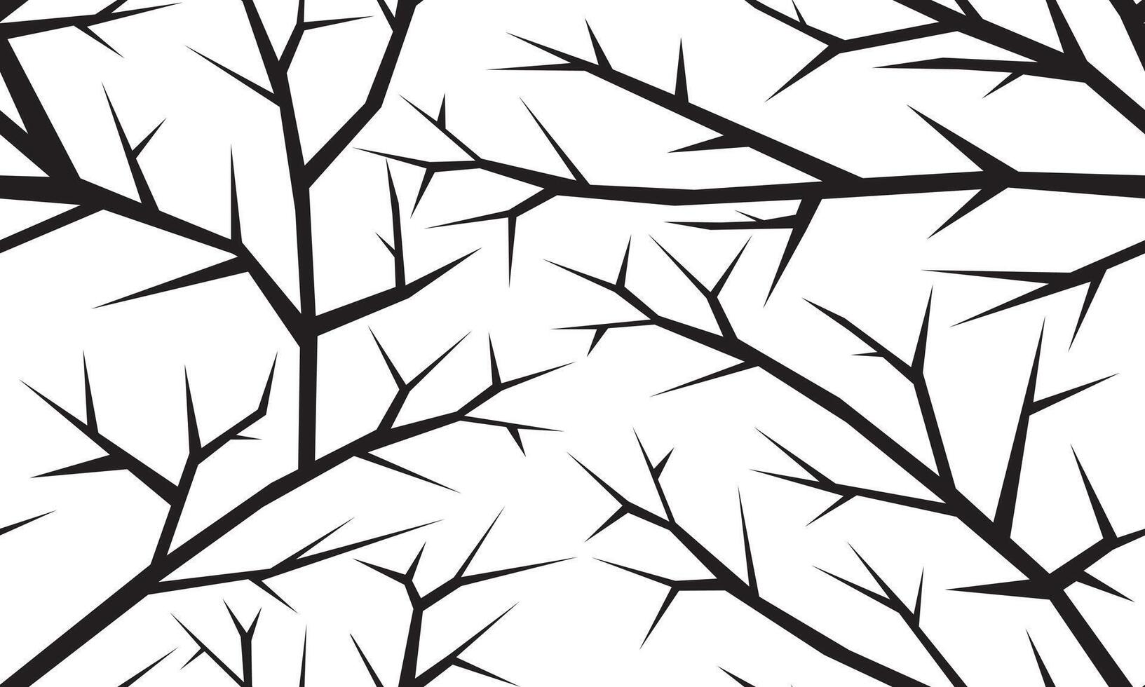 Seamless pattern branch isolated on a white background.Tree without leaves and branches illustration. vector