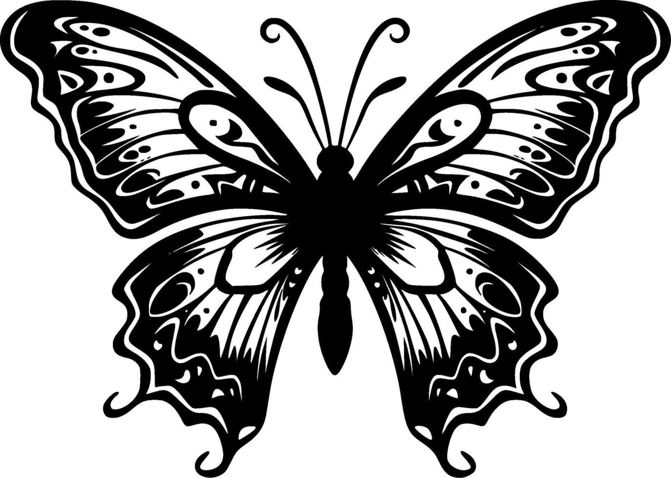 Butterfly, Minimalist and Simple Silhouette - illustration vector