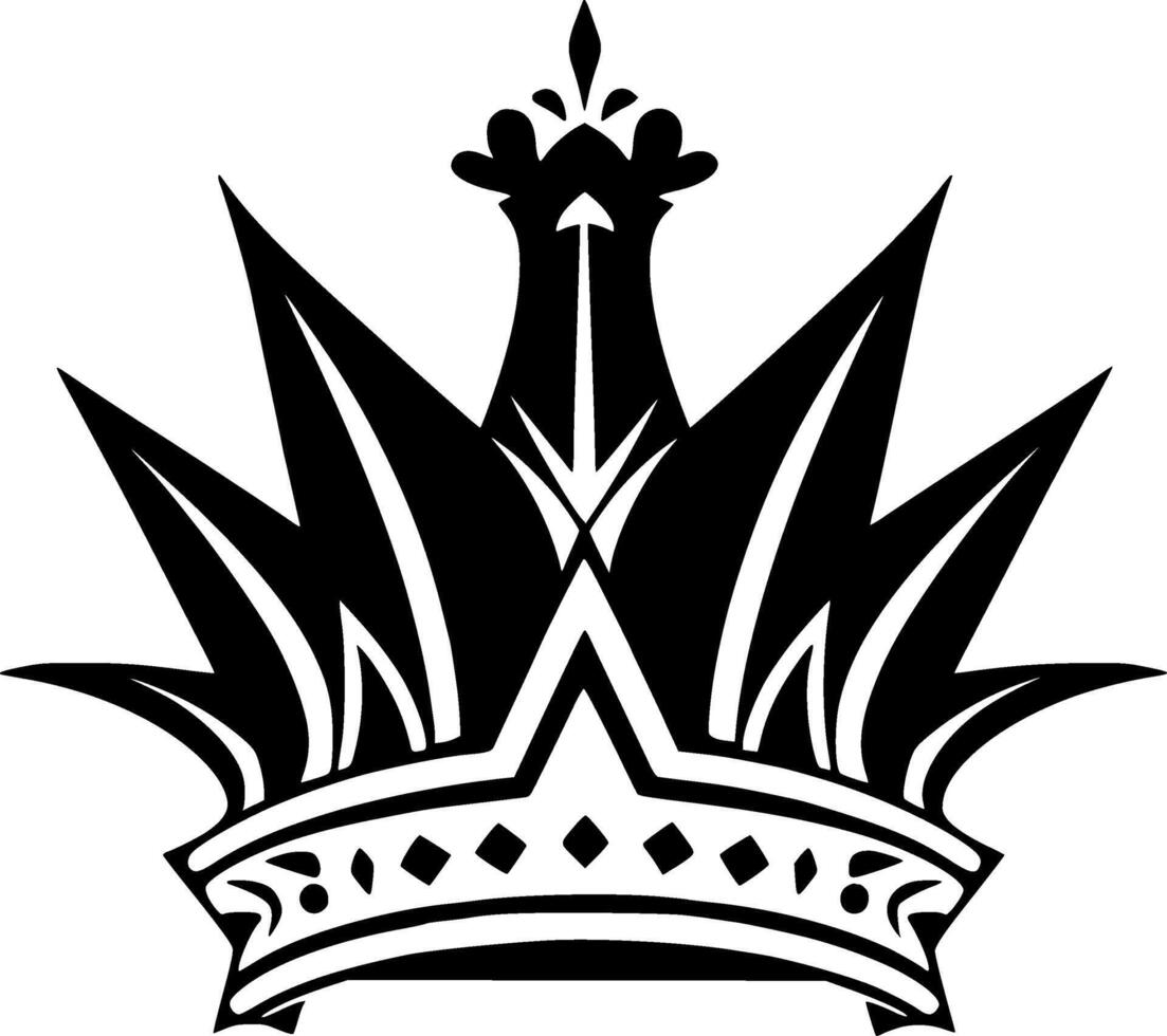 Crown, Minimalist and Simple Silhouette - illustration vector