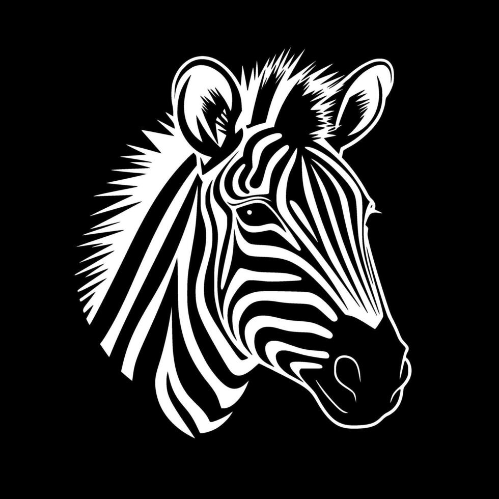 Zebra - Minimalist and Flat Logo - illustration vector