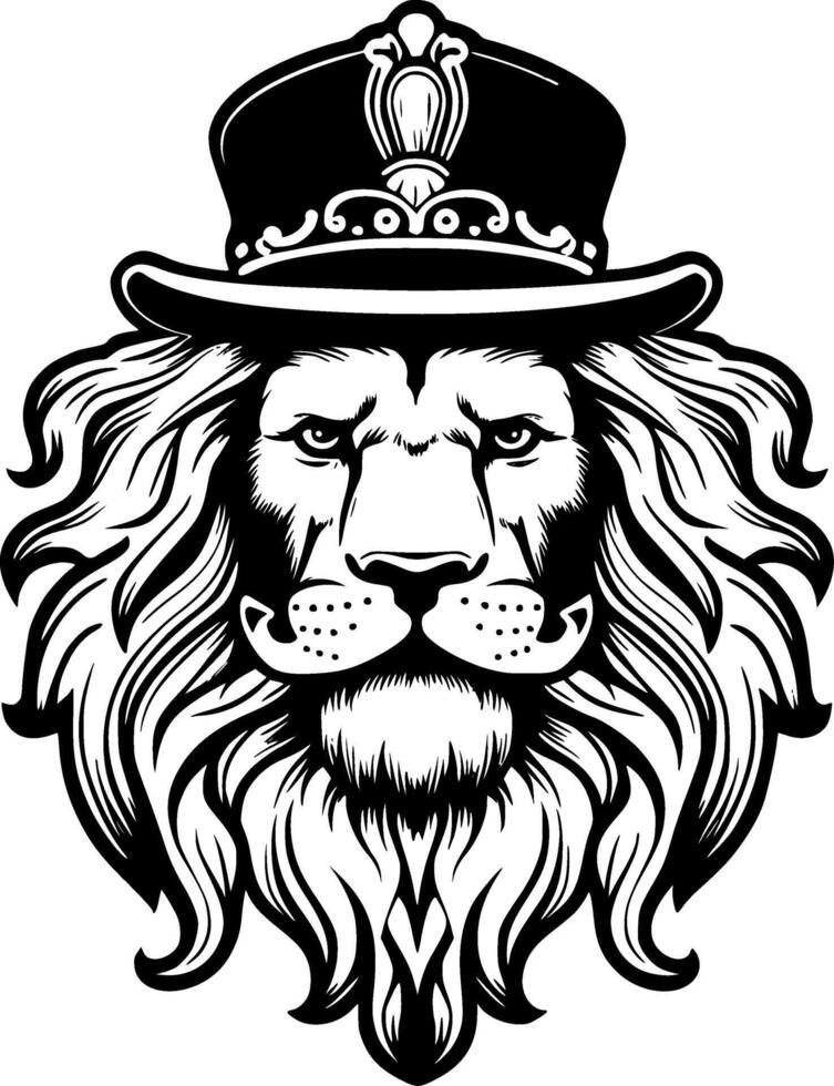 Cecil - Black and White Isolated Icon - illustration vector