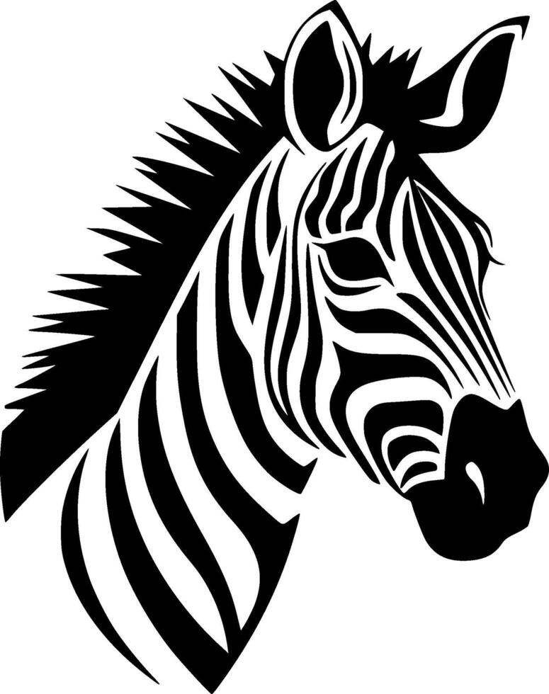 Zebra - Minimalist and Flat Logo - illustration vector