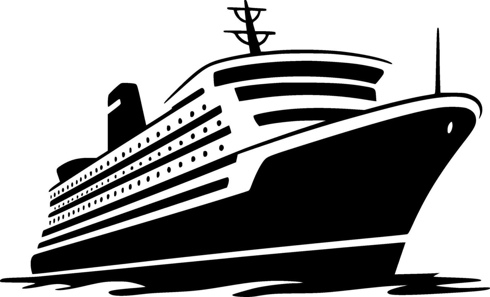 crucero - minimalista y plano logo - ilustración vector