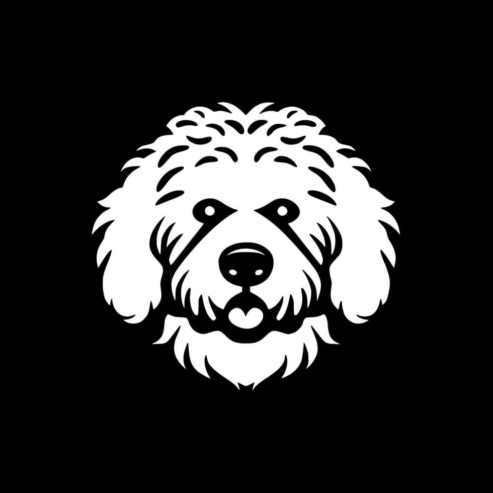 bichón frise - minimalista y plano logo - ilustración vector