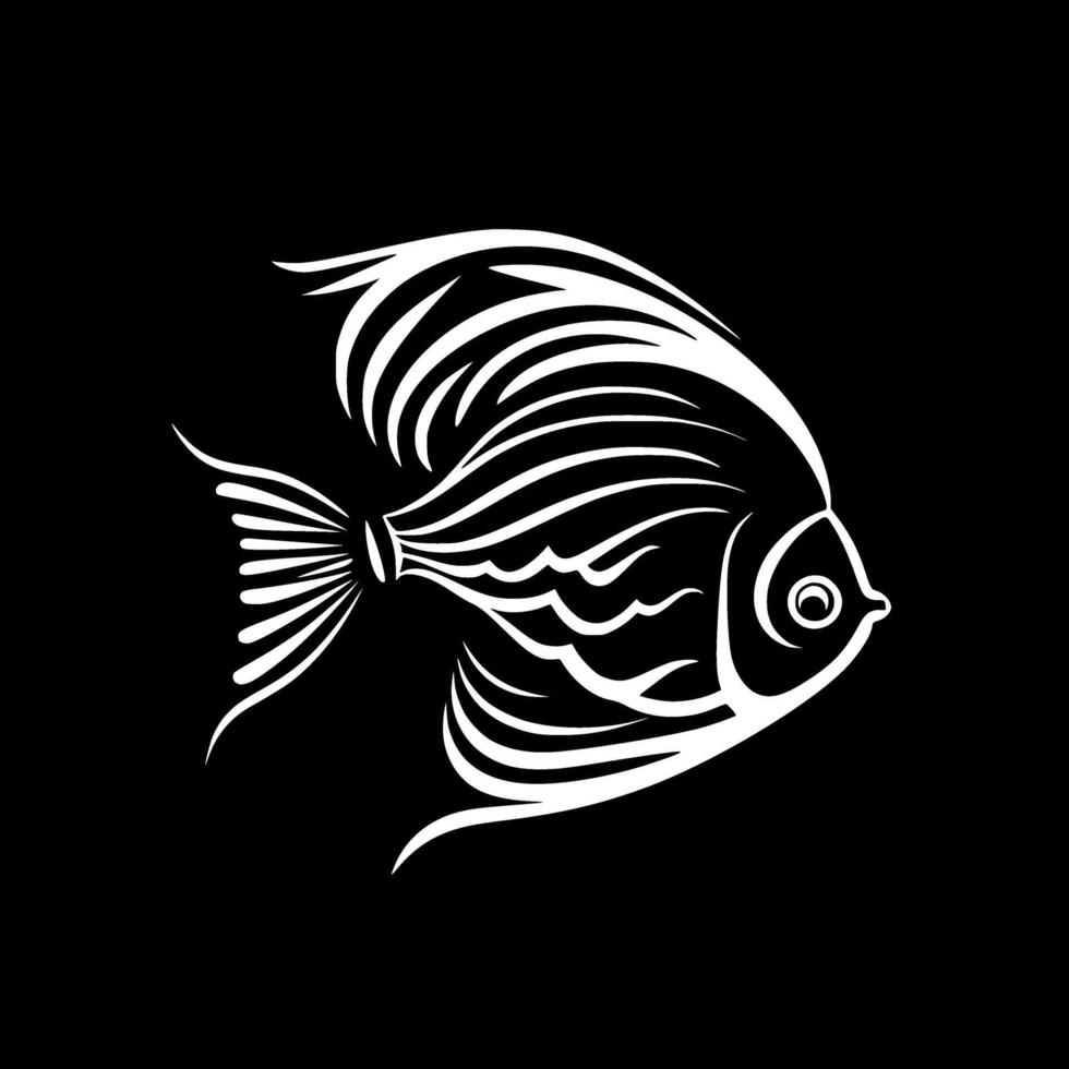 Angelfish - Minimalist and Flat Logo - illustration vector