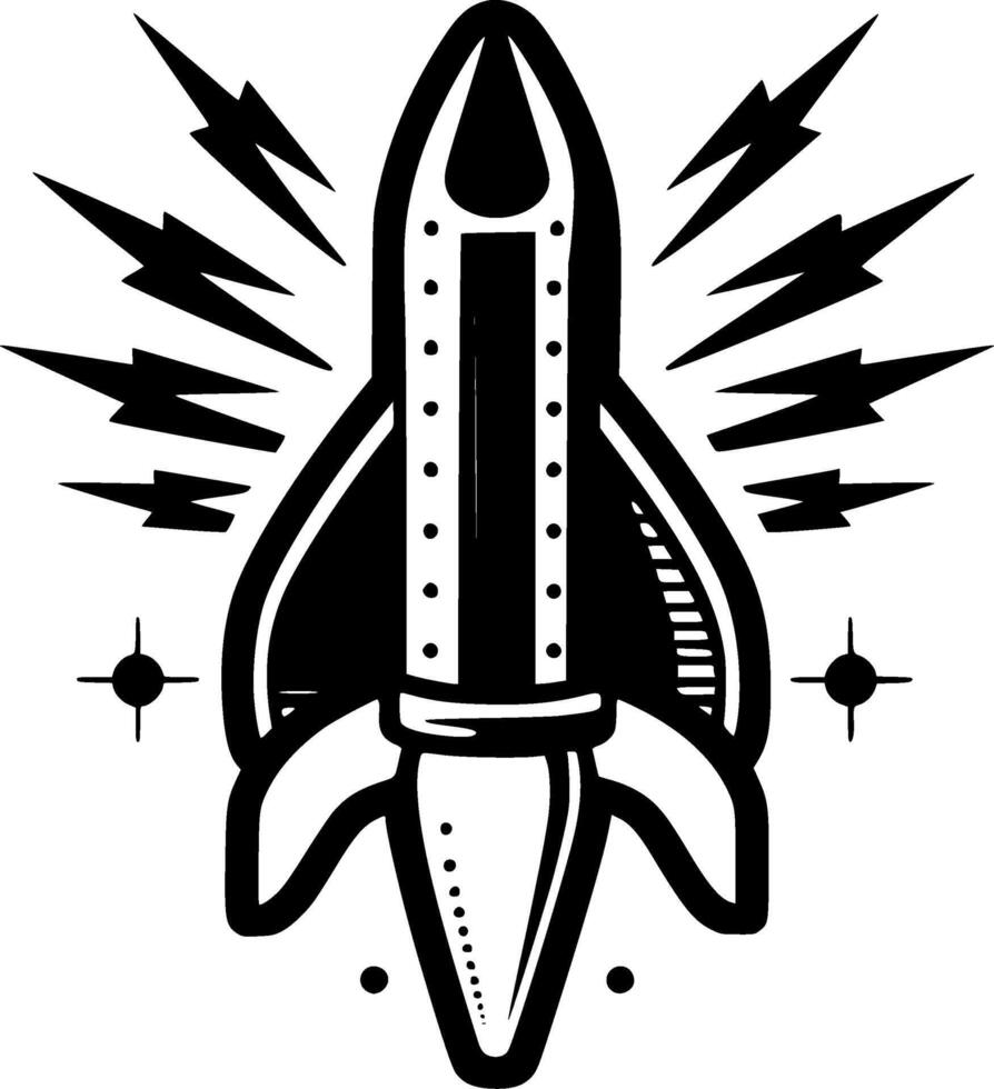 Rocket - Minimalist and Flat Logo - illustration vector