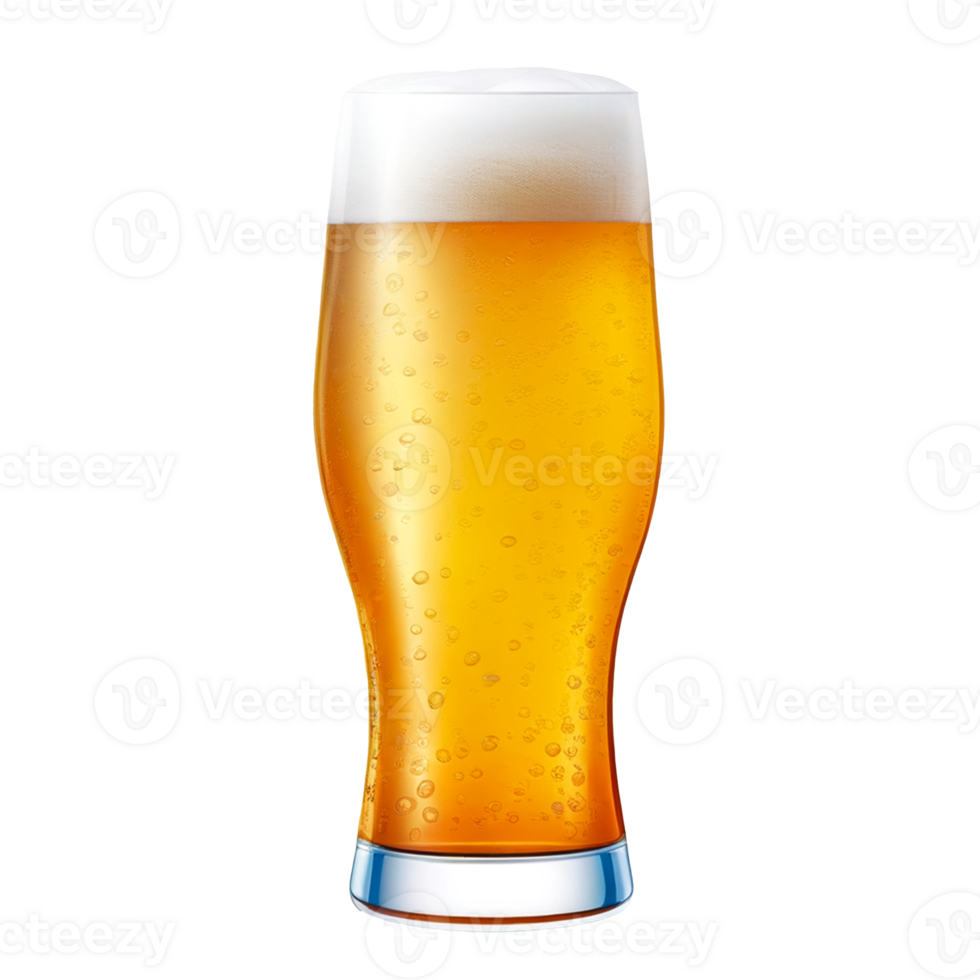 Bier Glas mit Bier auf ein transparent Hintergrund png