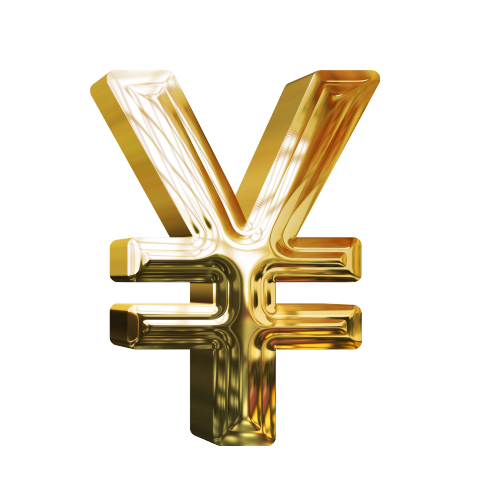 yen symbol gold currency symbol png