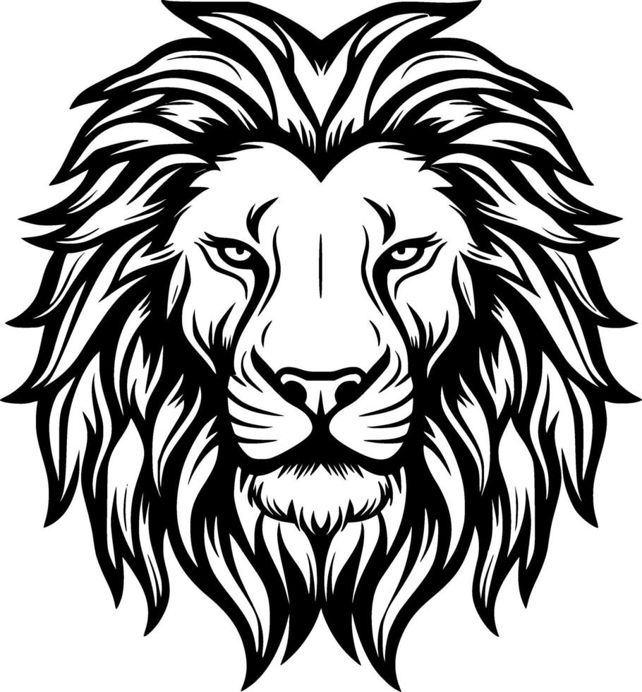 Lion, Minimalist and Simple Silhouette - illustration vector