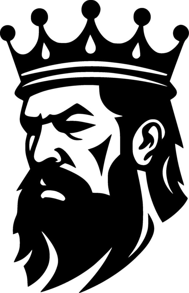 King, Black and White illustration vector