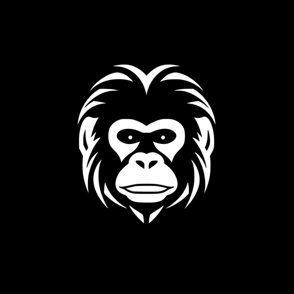 Monkey, Minimalist and Simple Silhouette - illustration vector