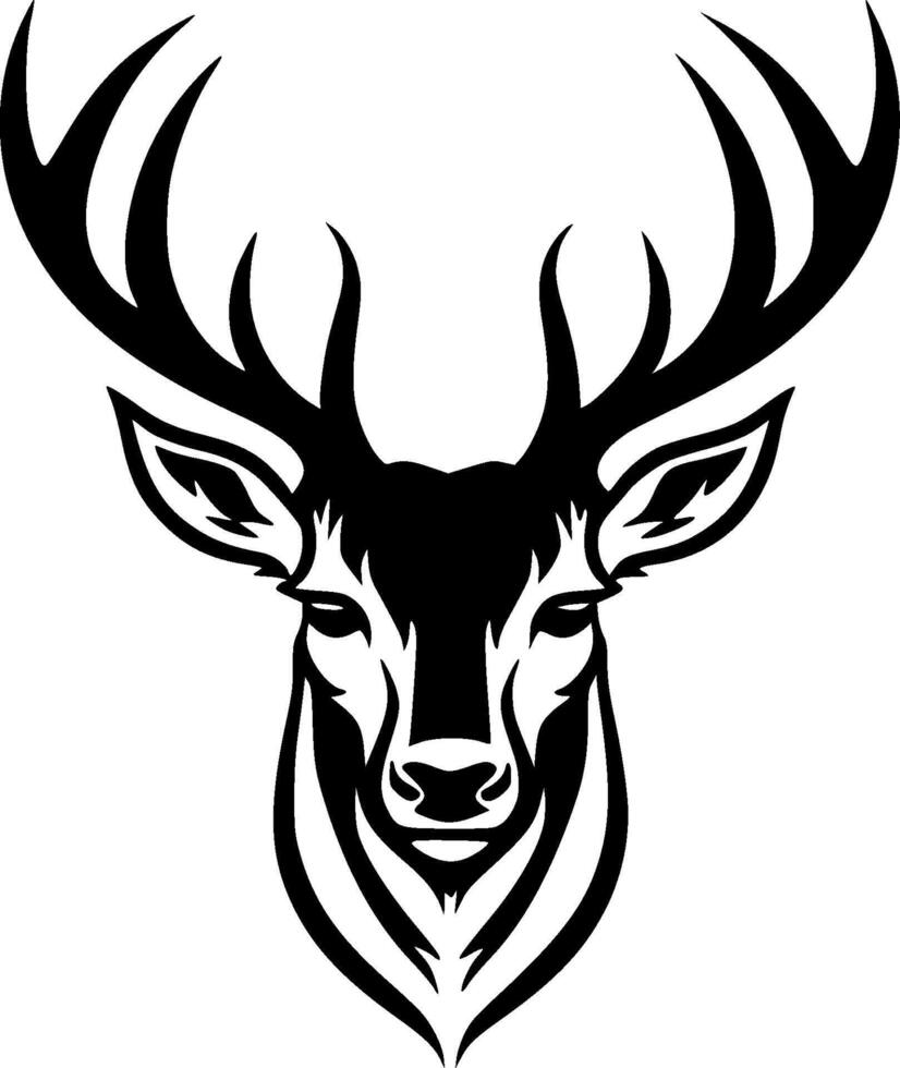 Deer, Minimalist and Simple Silhouette - illustration vector