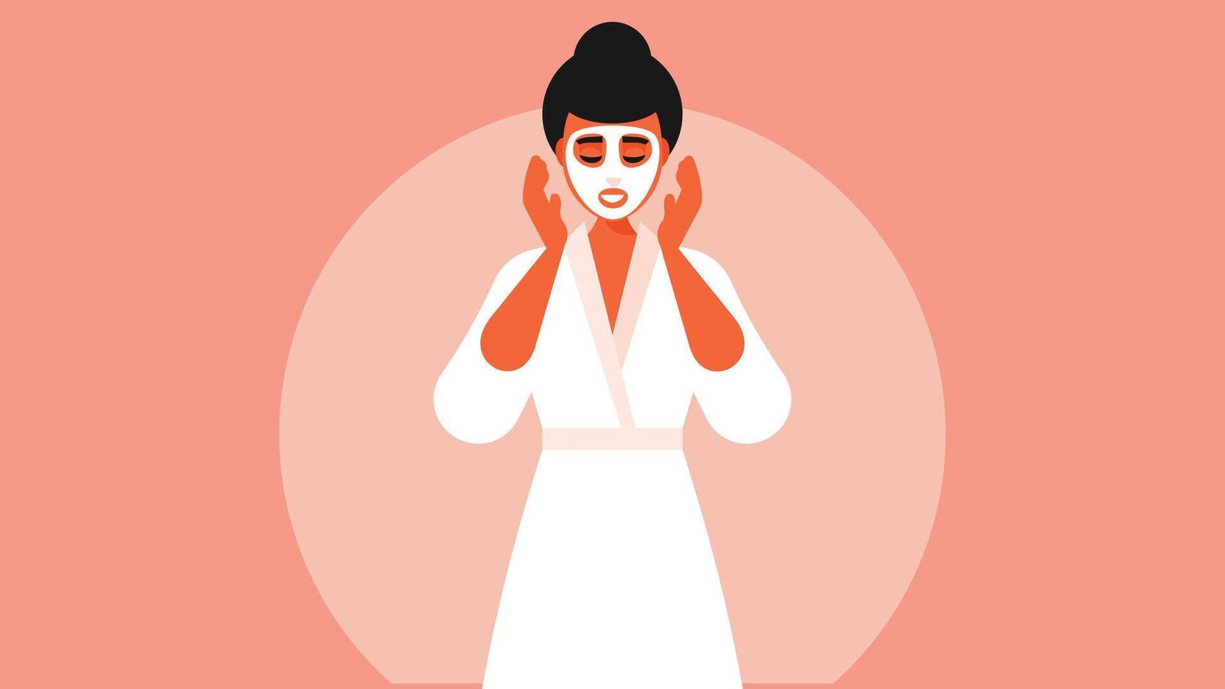 Female character enjoys influencers lifestyle in life and getting the max out of it abstract illustration vector