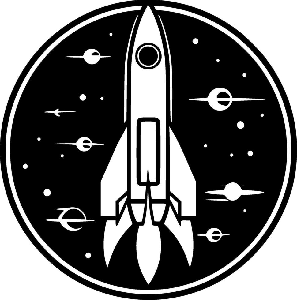 Rocket - Minimalist and Flat Logo - illustration vector