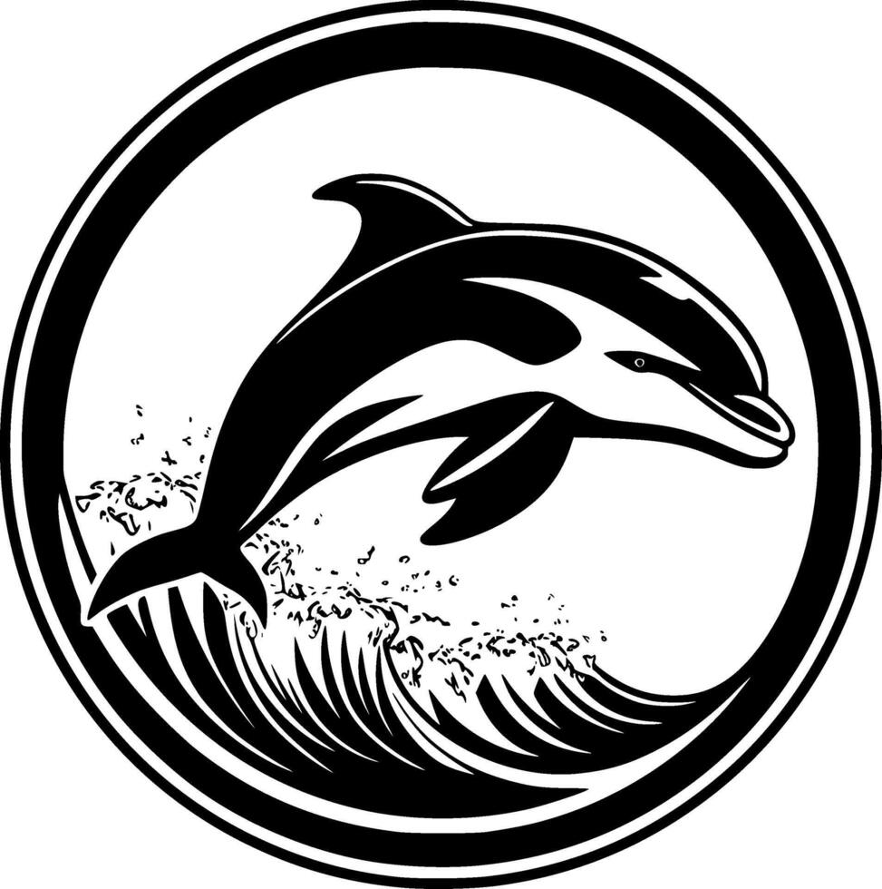 Dolphin - Minimalist and Flat Logo - illustration vector