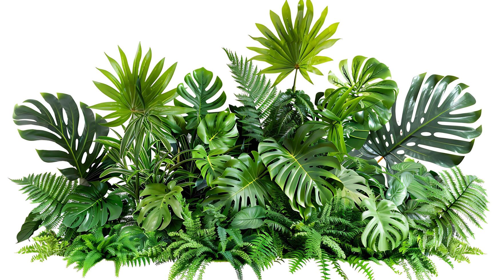 tropical leaves foliage plants flowers jungle bushes photo