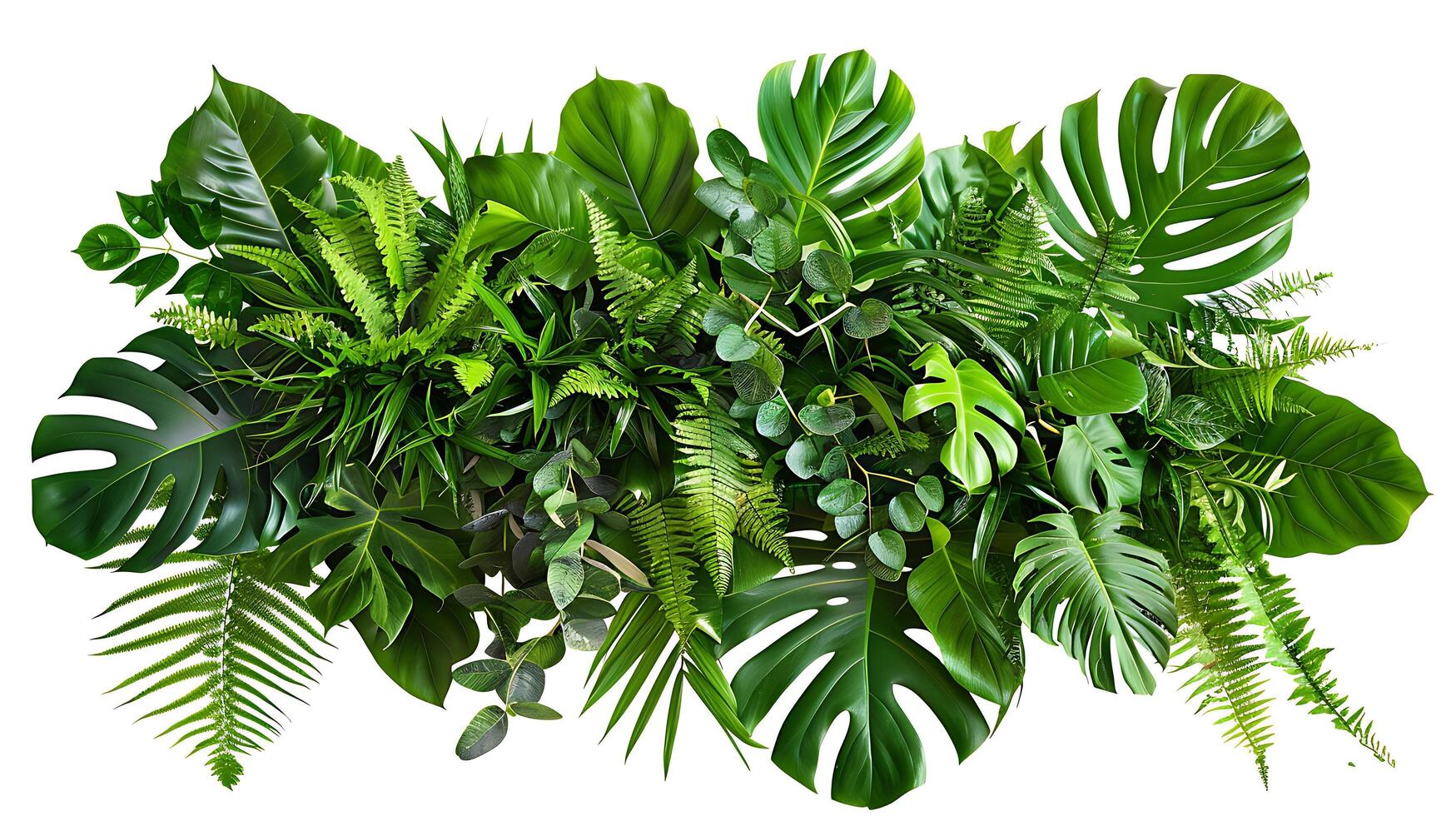 tropical leaves foliage plants flowers jungle bushes photo
