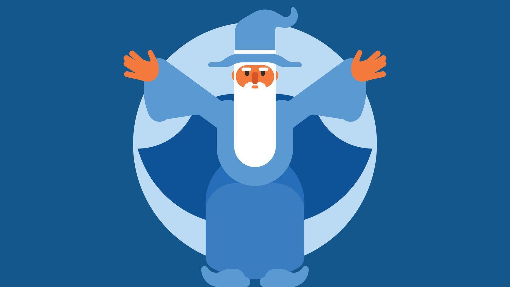 cartoon character wizard illustration vector