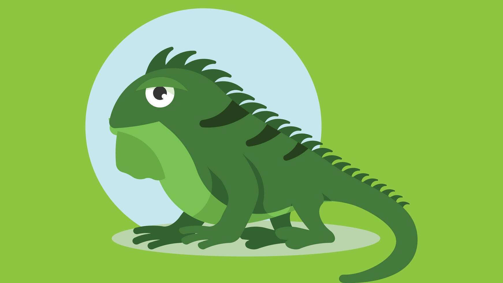 Iguana animal cartoon character illustration vector