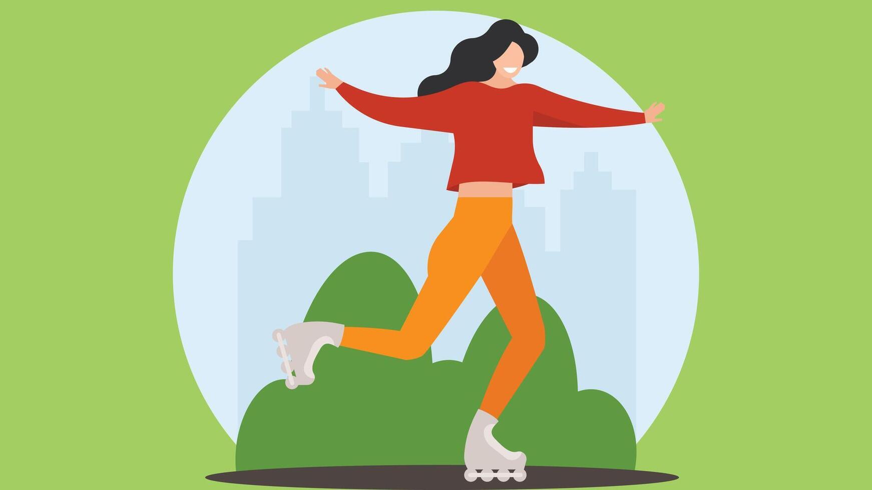 Female character enjoys influencers lifestyle in life and getting the max out of it vector