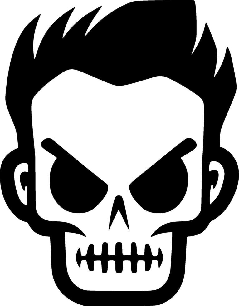 Skull, Black and White illustration vector