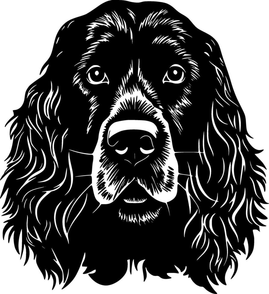 cocker spaniel - minimalista y plano logo - ilustración vector