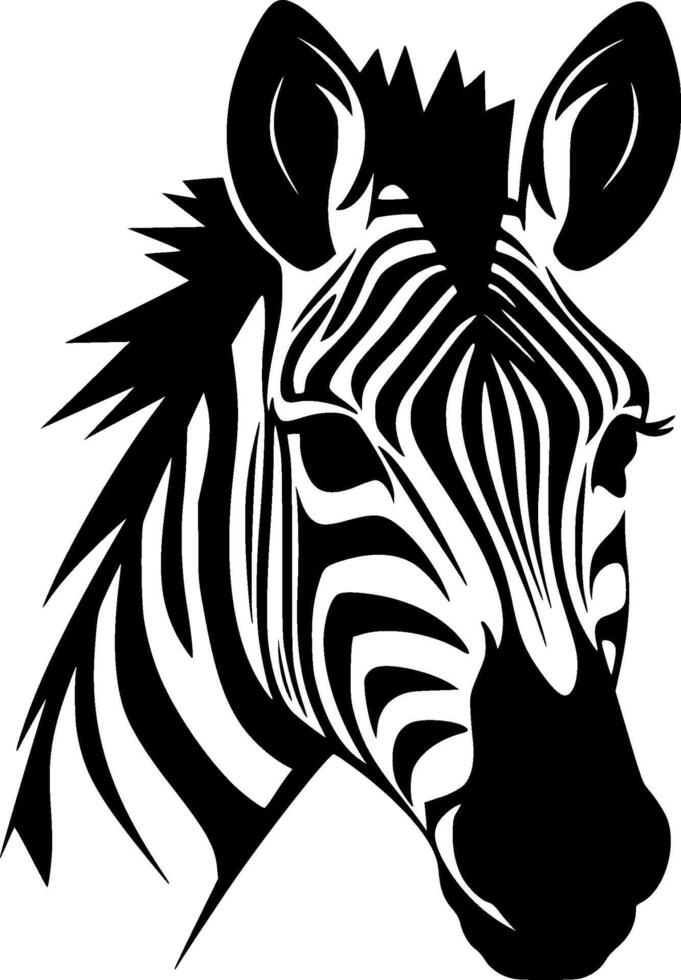 Zebra, Minimalist and Simple Silhouette - illustration vector