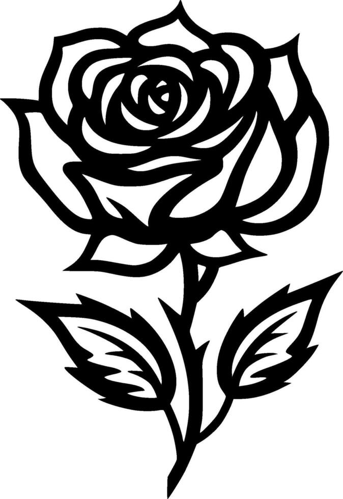 Rose - Minimalist and Flat Logo - illustration vector